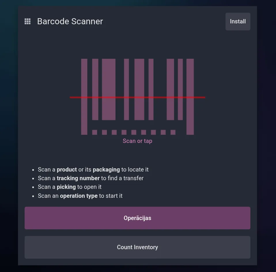 Ražošanas pasūtījumu skats
